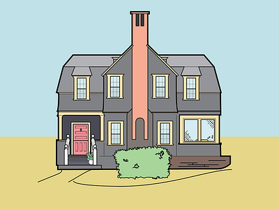 Maine Home architecture illustration