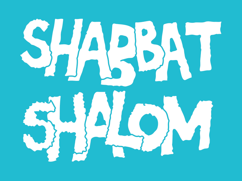 Shabbat Shalom hand lettering lettering
