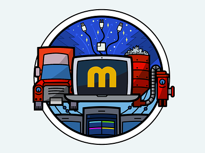 Maven Badge badge illustration illustrator line art logo sticker vector