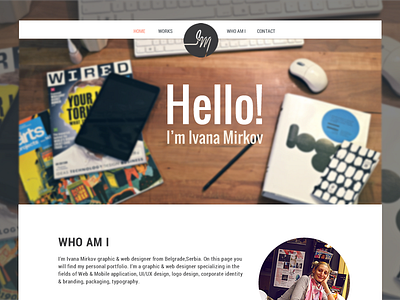 Ivana Mirkov -portfolio website graphic design portfolio webdesign works