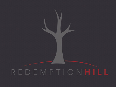 Redemption Hill | Logo brand church grey hill logo red redemption tree type vector