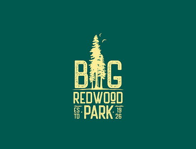 Big Redwood Park brand identity california community logo logo design logodesign nature
