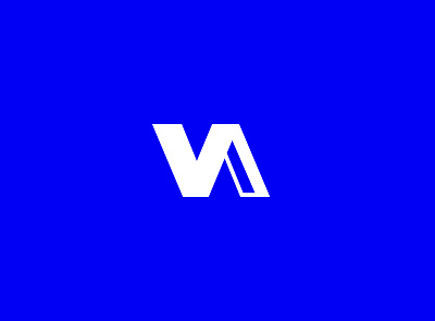 Vantage Construction Group blue brand identity logo design