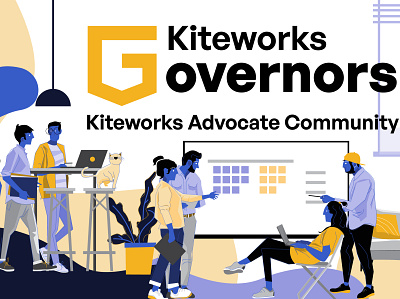Kiteworks Governors Illustration brandidentity branding character design illustration logo logo design vector
