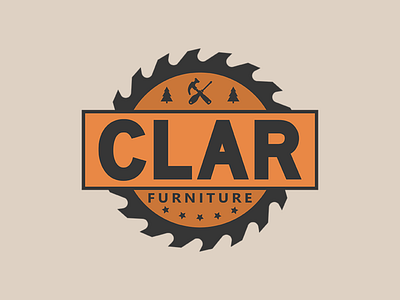 CLAR logo branding furniture identity logo stamp tools
