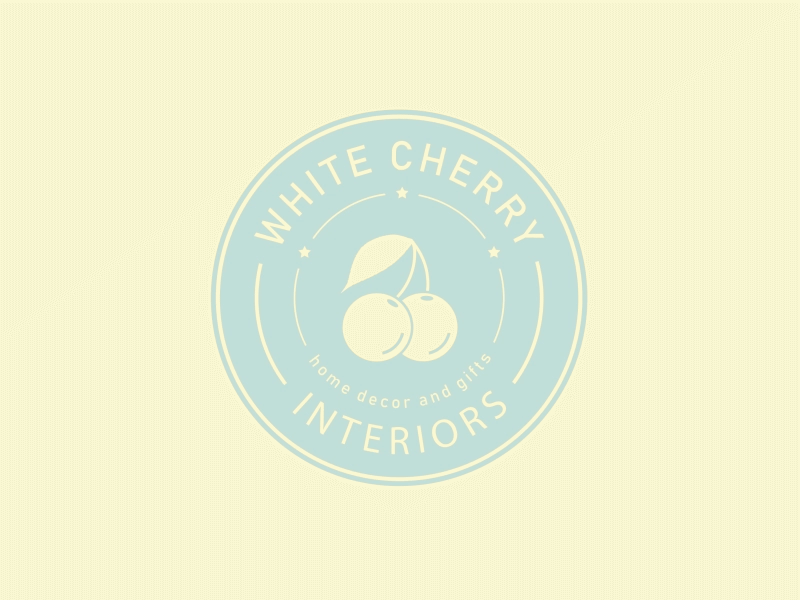 White Cherry Interiors / animation animation branding cherry gif logo