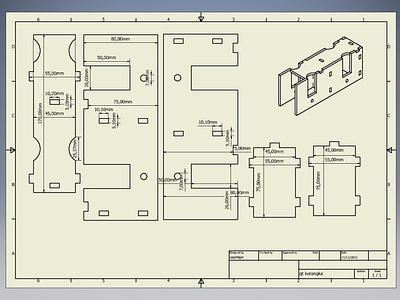 Engineering Drawing Body Design of Dam-daman Robot autodesk drawing engineering inventor mechanical robotic