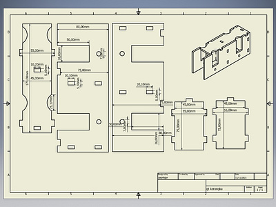 Engineering Drawing Body Design of Dam-daman Robot