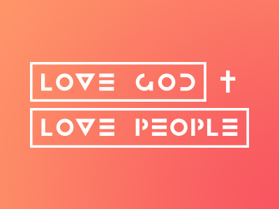 Love God Love People cross love minimal minimalist shapes tshirt typography