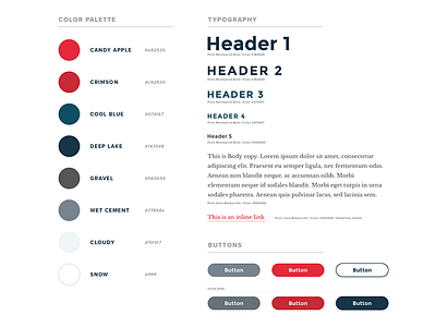 Style Guides blue color palette red style guide styles typography web web design web interface web ui
