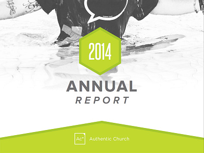 Annual Report 2014 annual report green hexagon lime polygons report
