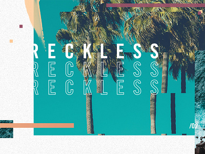 Reckless color identity layout offgrid pattern shapes typography