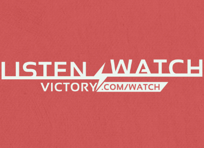 Victory Christian Center Online Church ad clean design logo red simple web white