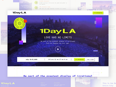 1DayLA Website Design branding design identity layout web design website webui webuiuxdesign webux