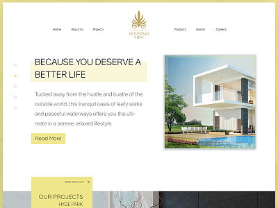 Mountain View website | home page concept | Real Estate