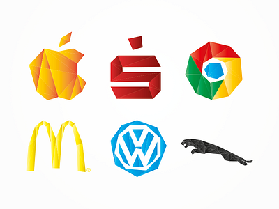Origamistyle Rebrand // Logos apple branding creative design fun logo origamistyle rebrand