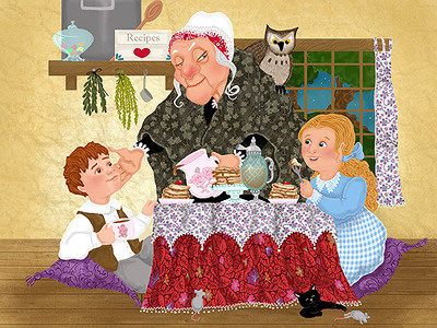 Hansel Gretel_ Robertabaird. childrens book digital illustration fairy tale illustration roberta baird