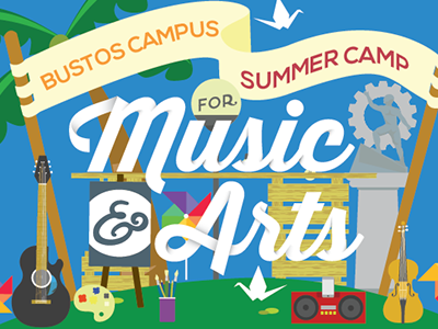 Music and Arts Camp arts camp illustration music camp poster summer vector