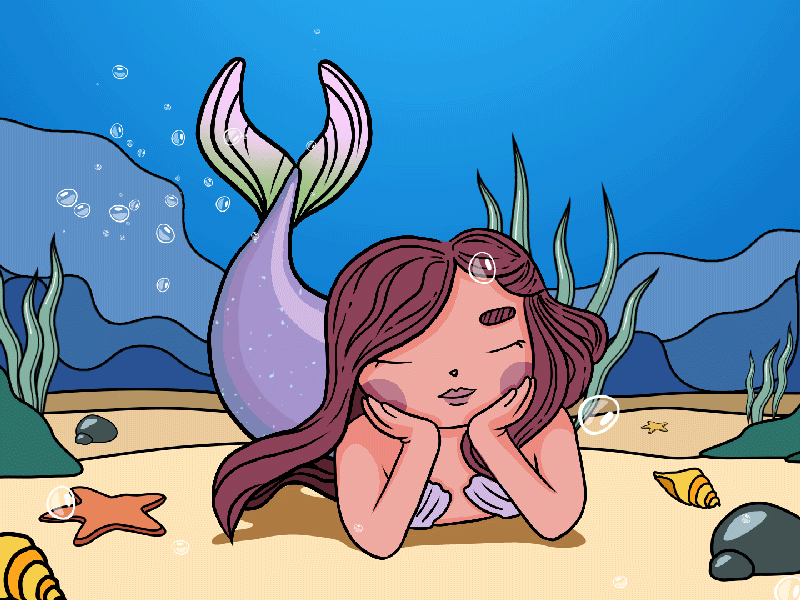 mermay animation 2d animation after effects animation illustration mermay rough animator