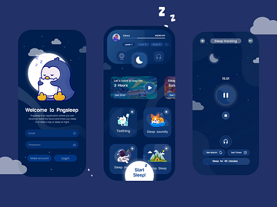PngSleep UI (Sleep tracking App) ui