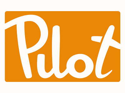 Pilot logo, boxed brand identity logo