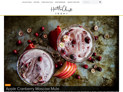 Heather Christo Layout food photography web design
