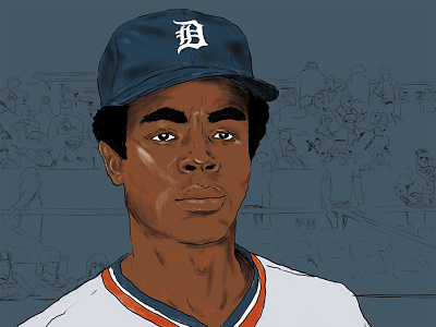 Barbaro Garbey baseball baseball birthdays detroit tigers illustration mlb