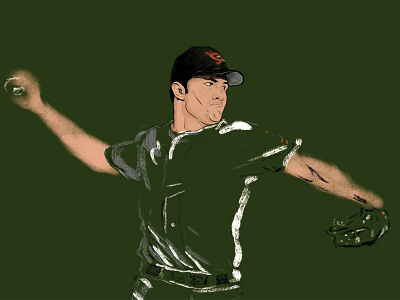 Mike Mussina baseball illustration mlb orioles sports