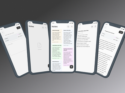 Notes App app design notes ui ux