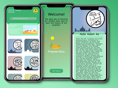 Prophet's Story App app design prophet story ui ux