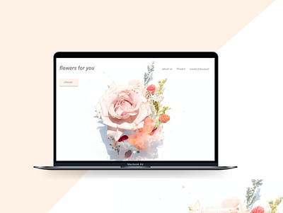 web site of flowers app design flowers graphic design landing page typography ui uiux ux web web site web store
