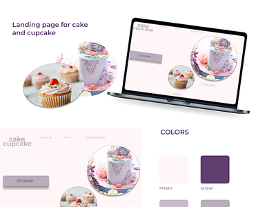 Landing page for cake and cupcake