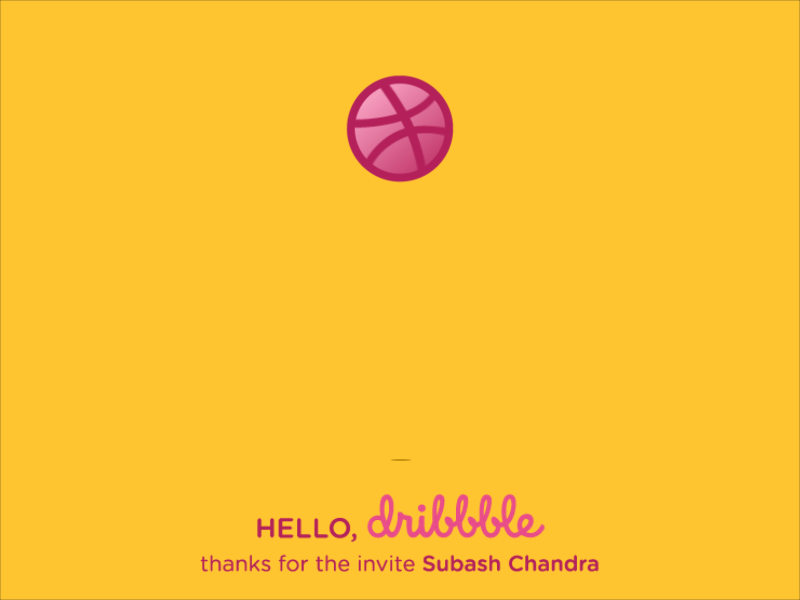 Hello Dribbble animation ball debut dribbble drop first hello motion shot