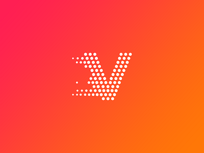 Cloud Velox app branding colorful creative dots gradient icon identity ios logo red vector