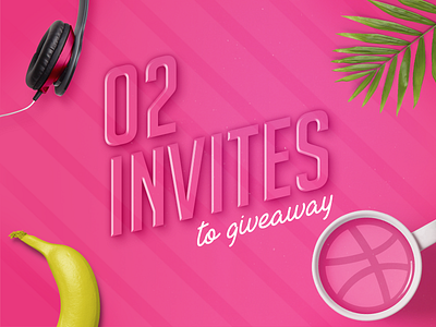 2x Dribbble invites coffee draft dribbble giveaway invitation invite