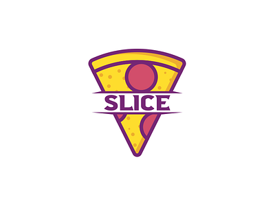 Slice Pizza branding color gradient icon illustrator logo monogram pizza typography