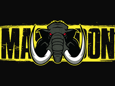 Mastodon Logo animal app brand branding color creative elephant grunge icon identity illustraion logo typography vector
