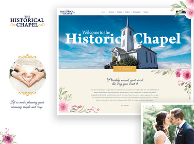 The Historical Chapel branding creative identity illustration logo typography ui ui design ux web wedding