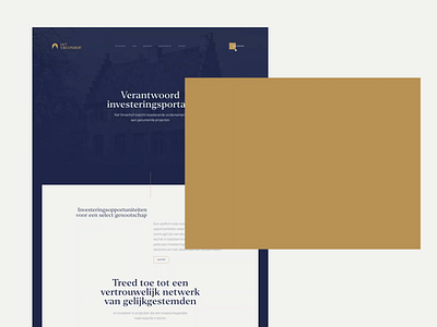 Het Vroonhof — Landing animation brandstof bruges collective creative design interface investment ui ux web app web application website