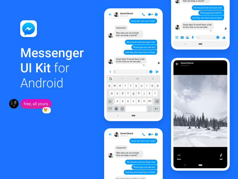 Facebook Messenger Ui Kit For Android Free Version 2019