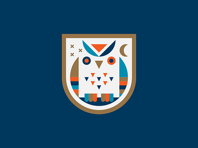 Night Owl 02 bird geometric owl