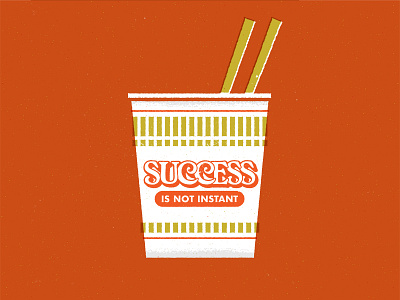 Instant Success illustration. lettering midcentury illustration quotes retro illustration textures typography