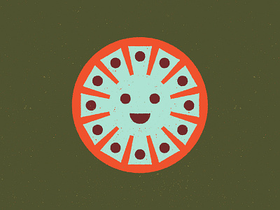 Happy Sun 01 happy icon icon design illustration illustration art illustrator outdoor badge retro colors smiley sun logo sunny symbol vector art