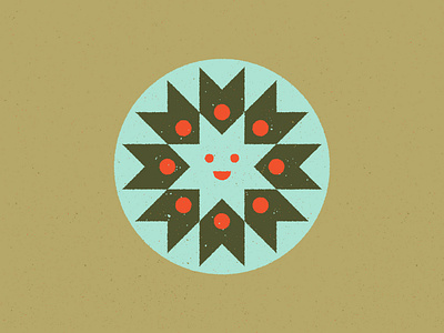 Happy Sun 03 color palette distressed geometric art icon design illustration midcentury illustration positive vibes retro retro colors smiley sun vintage