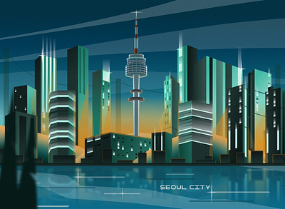 SEOUL CITY 2d 3d artwork design graphic design graphics illust illustration motion graphics