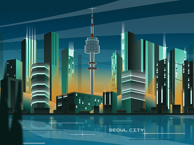 SEOUL CITY 2d 3d artwork design graphic design graphics illust illustration motion graphics