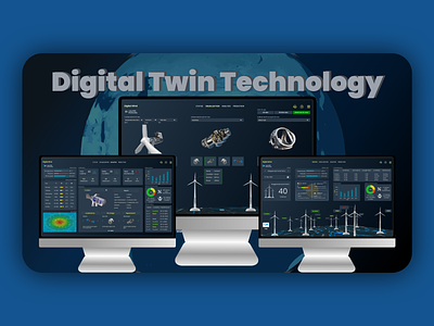 Digital Twin Technology artificial intelligence branding dashboard dashboard design design digital twin machine learning product design ui ux visual design wind analysis
