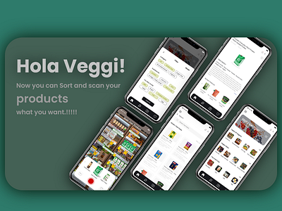 Hola Veggi bill payment billing app e commerce e commerce product product designing product scanner scanner scanning app shopping app shopping products supermarket vegan vegan products