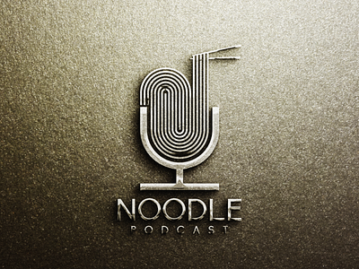 noodle podcast logo design branding design graphic design icon illustration logo noodle podcast logo design vector