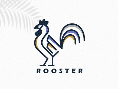 rooster line branding design graphic design icon illustration logo rooster line vector